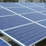 Typical Solar Panel Array. OCEI performed structural analysis on a solar array support structure.