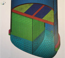FEA Model of Lower Portion of Vessel