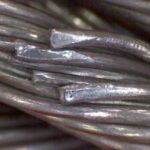 Wire Failure Analysis -Closeup of Failed Wire Rope showing surface deformation
